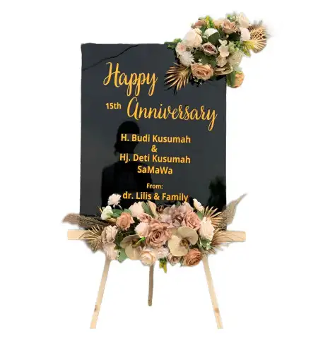 Papan Bunga Akrilik Tiang Pumpung